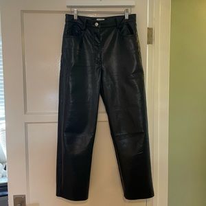 Aritzia Wilfred The Melina Black Leather Pants
